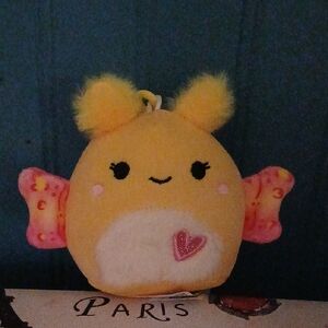 Squishmallows Yellow and Pink Stuffed Animal with Butterfly Wings